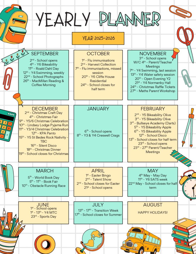Yearly Planner 2025-2026